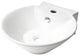 Alfi Brand Abc113 White 17" Round Wall Mounted Ceramic Sink With Faucet Hole