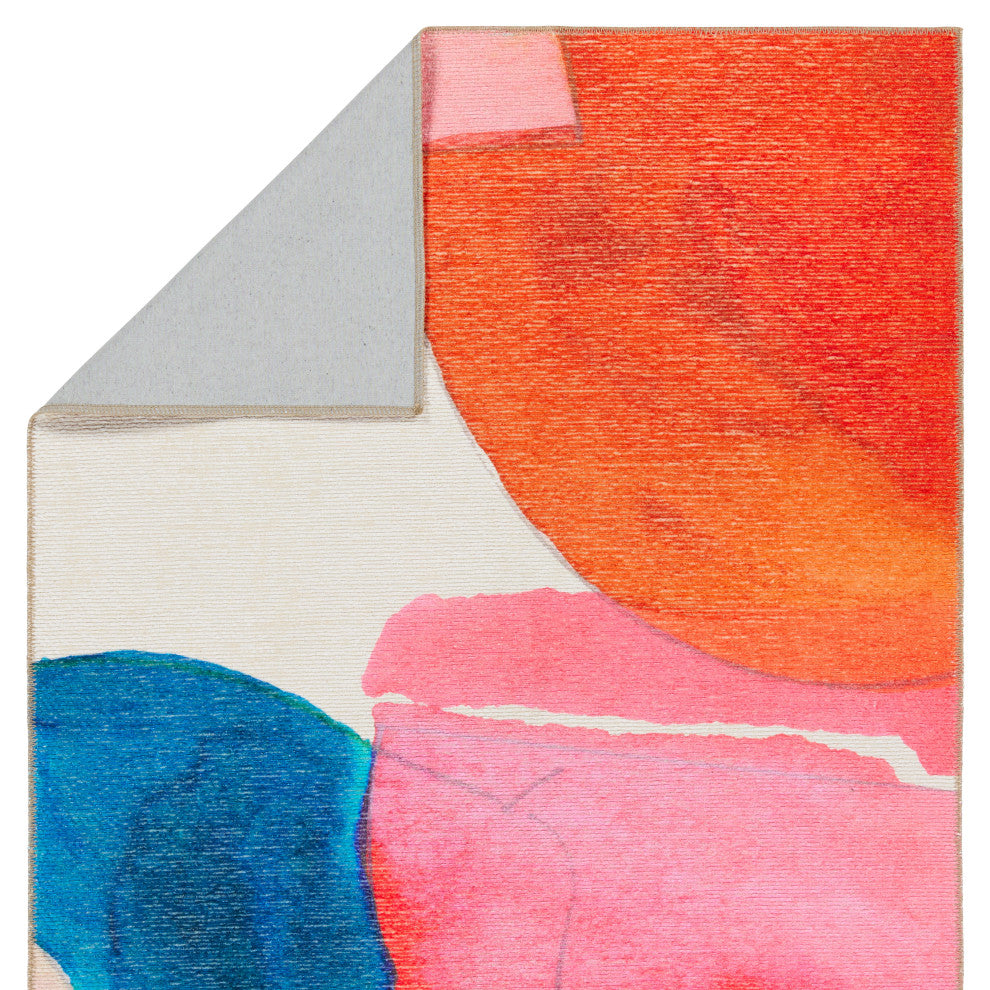 Sonic Powerloomed Indoor Abstract Pink/Multicolor Area Rug 9'X12'