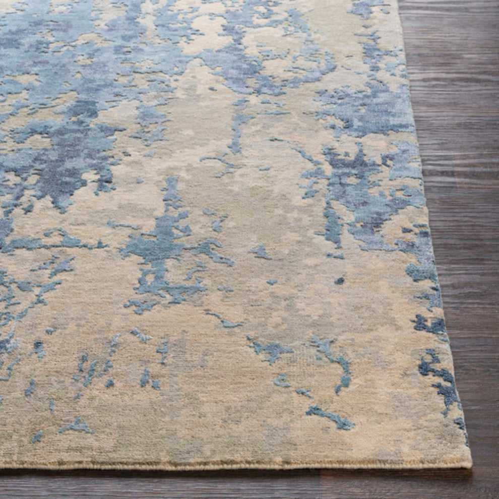 Surya Arte RTE-2302 Modern Area Rug, Navy, 9' x 13' Rectangle