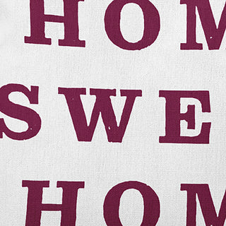 Home Sweet Home Polyester Indoor Pillow, Maroon Red, 16"x16"
