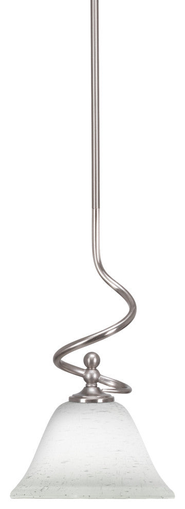 Capri Stem Mini Pendant In Brushed Nickel Finish With 7" White Muslin Glass