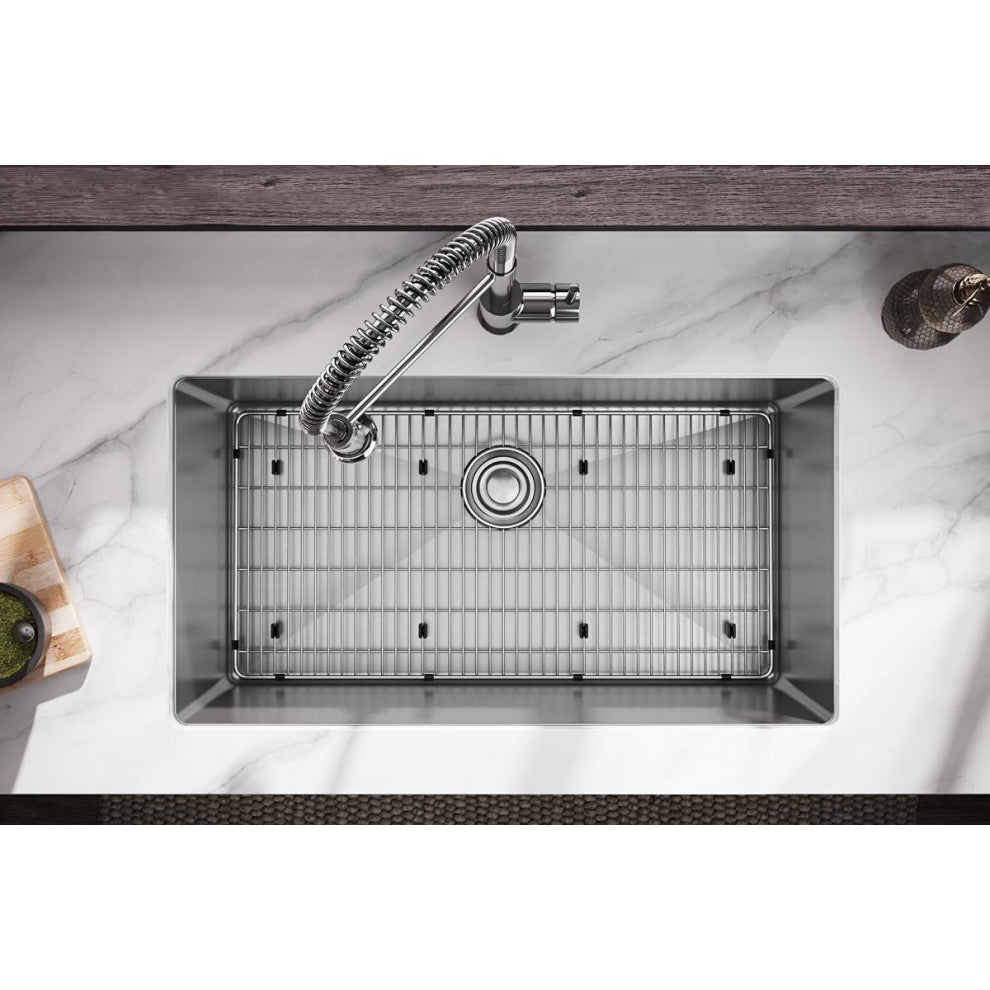Elkay Crosstown 16 Gauge Stainless Steel Sink Kit with Faucet