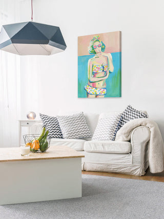 "Coquette" Painting Print on Wrapped Canvas, 20"x30"