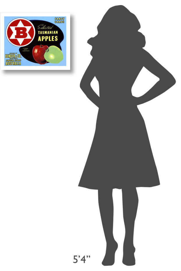 "Fancy Grade Selected Tasmanian Apples" Paper Print by Retrolabel, 18"x15"
