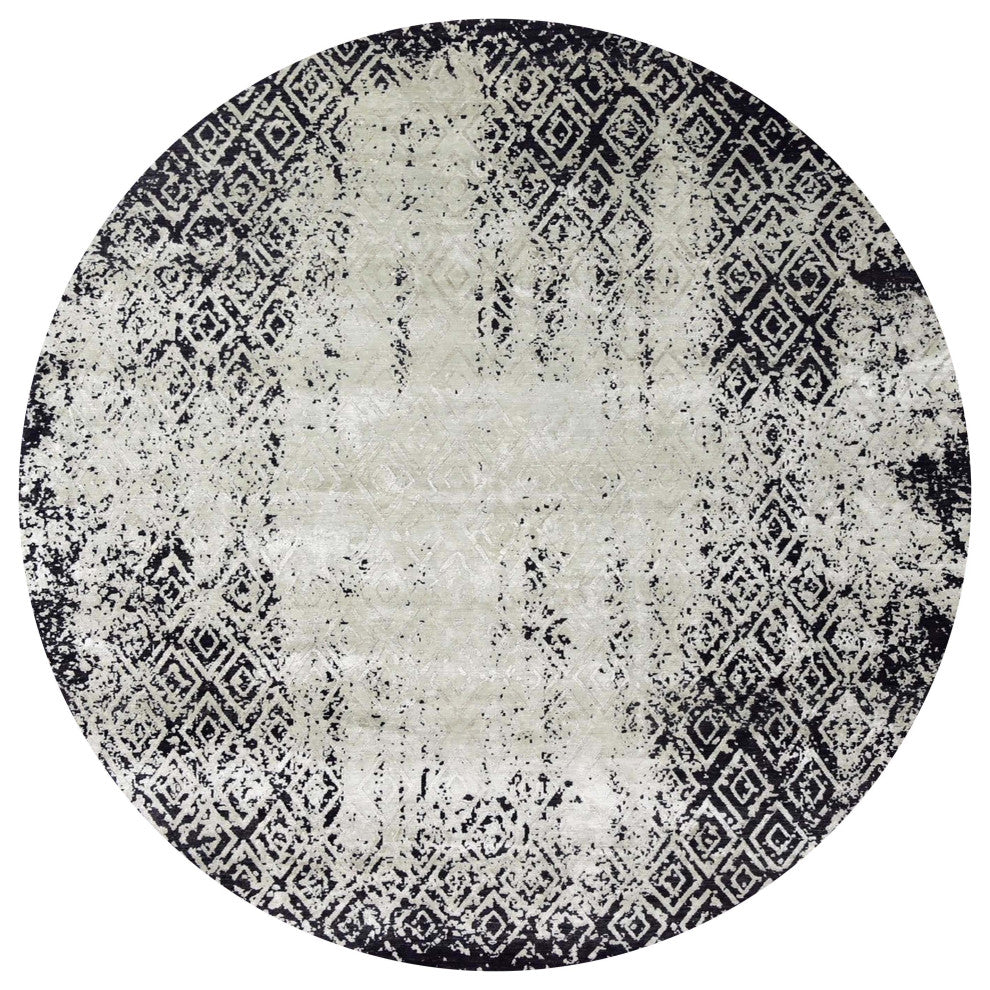 Ahgly Company Indoor Round Mid-Century Modern Area Rugs, 4' Round