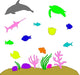 Under The Sea Wall Decal, Ocean Animals, Nautical Bedroom Decor