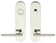 Sunrise Lever, Tubular Entry, Single Cylinder, RH, Polished Stainless Steel