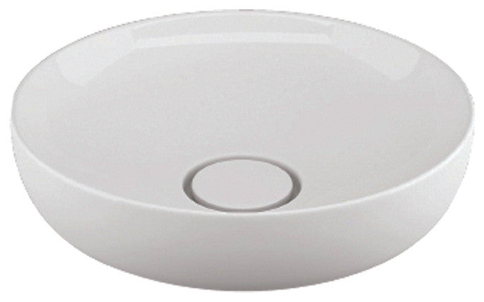 Transolid Abigail 16" Vitresou China Vessel Sink, White