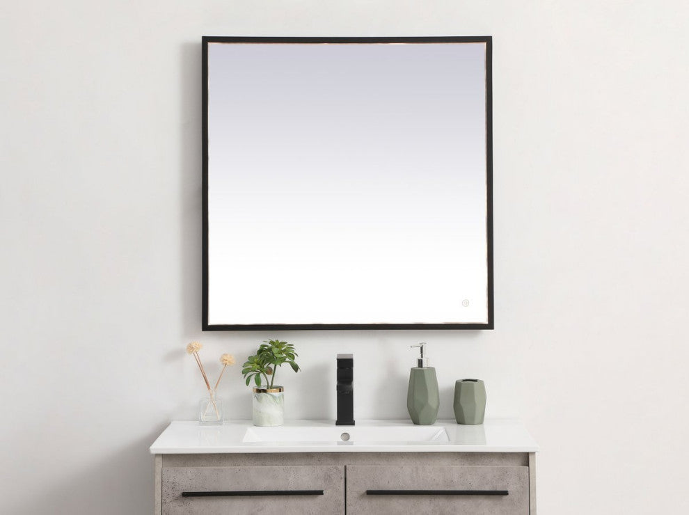 Modern Black Led Mirror