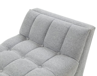 Safavieh Couture Damian Tufted Bench, Light Grey