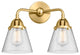 Small Cone Bath Vanity Light, Satin Gold, Seedy, Seedy