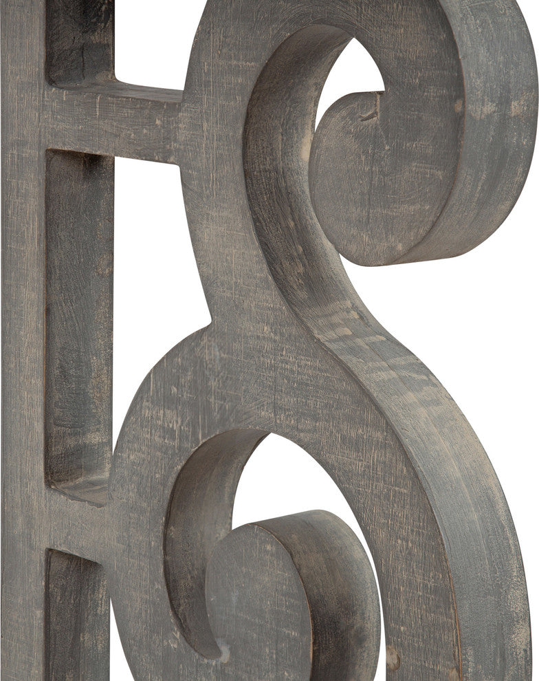 Wyldwood Wood Console Table, White/Gray 42x14x30