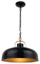 1-Light Rustic Metal Pendant