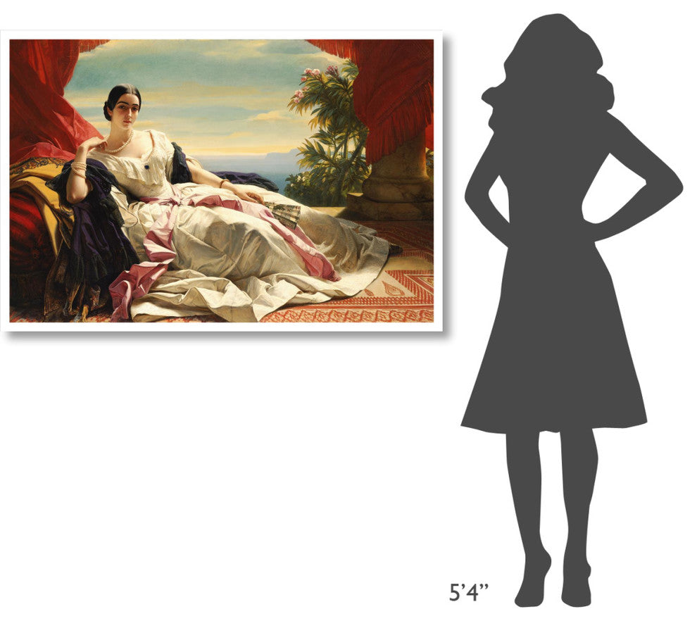 "Portrait of Leonilla, Princess of Sayn-Wittgenstein-Sayn" Paper Art, 50"x34"