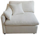 Linen-Like Fabric Accent Chair with Left Armrest, Off-White