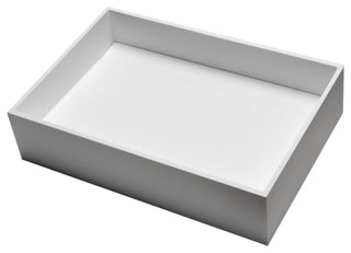 20" x 14" White Matte Solid Surface Resin Sink