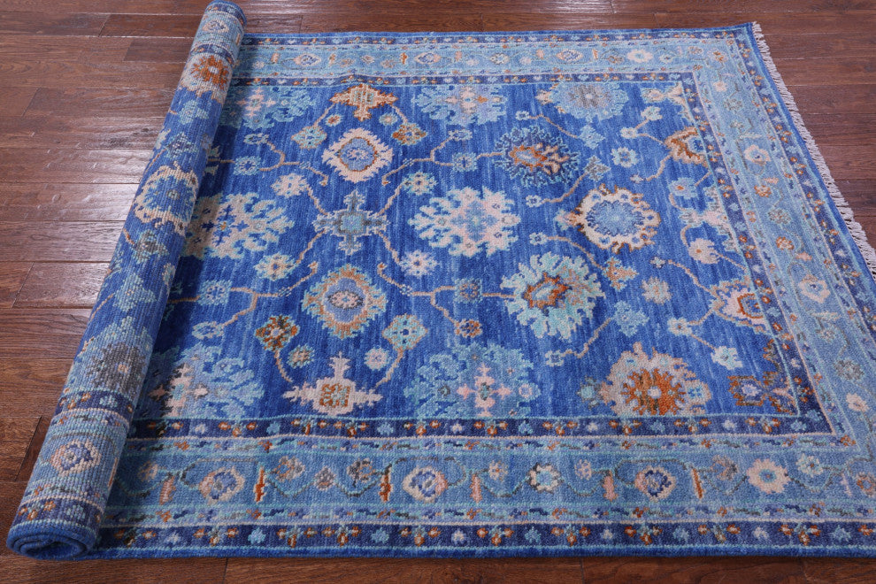 5' 1" X 7' 6" Turkish Oushak Handmade Wool Rug - Q15355