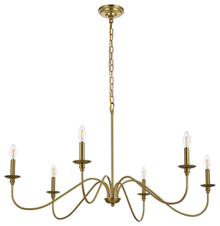 Living District Rohan 42" Chandelier in Satin Gold