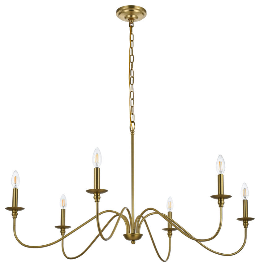 Living District Rohan 42" Chandelier in Satin Gold