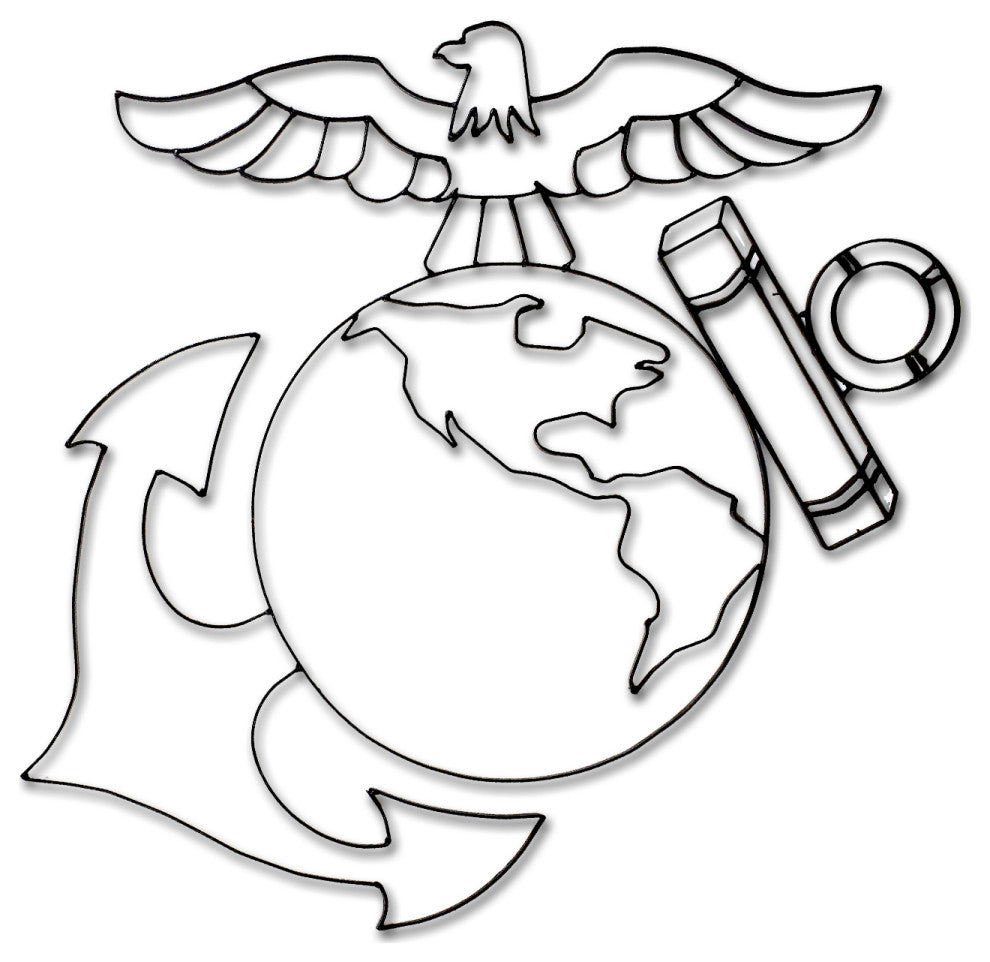 US Marines Symbol, Metal Wall Decor and Sculpture