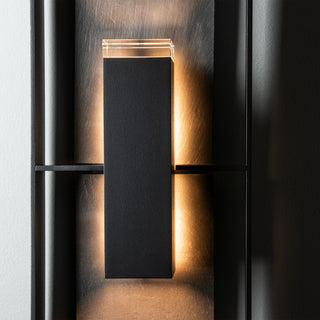 Shadow Box Tall Outdoor Sconce-Coastal Black-Slate