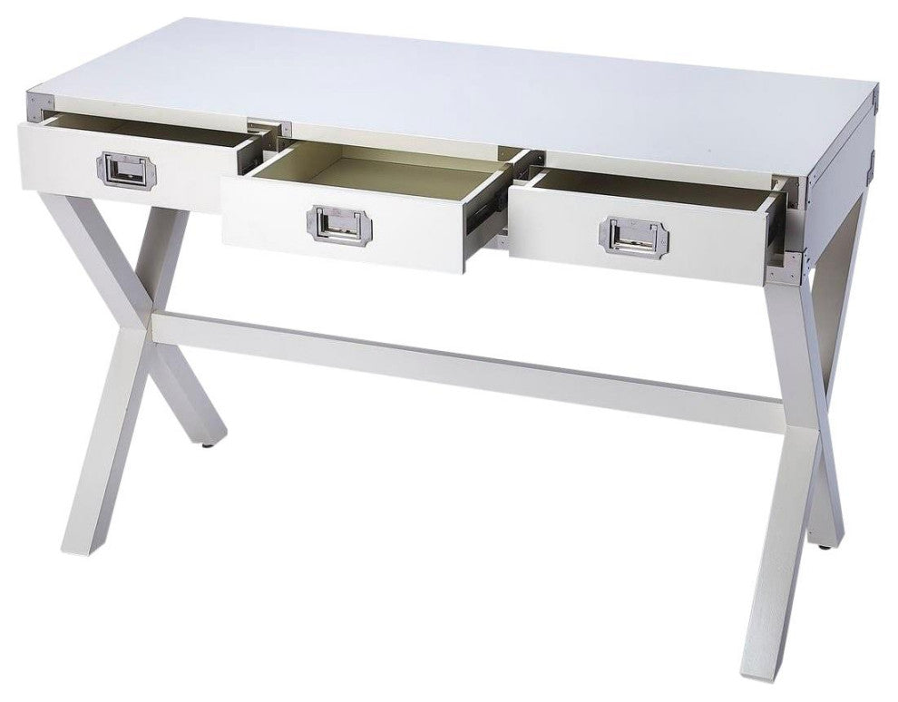 Contemporary White Desk By Butler Specialty