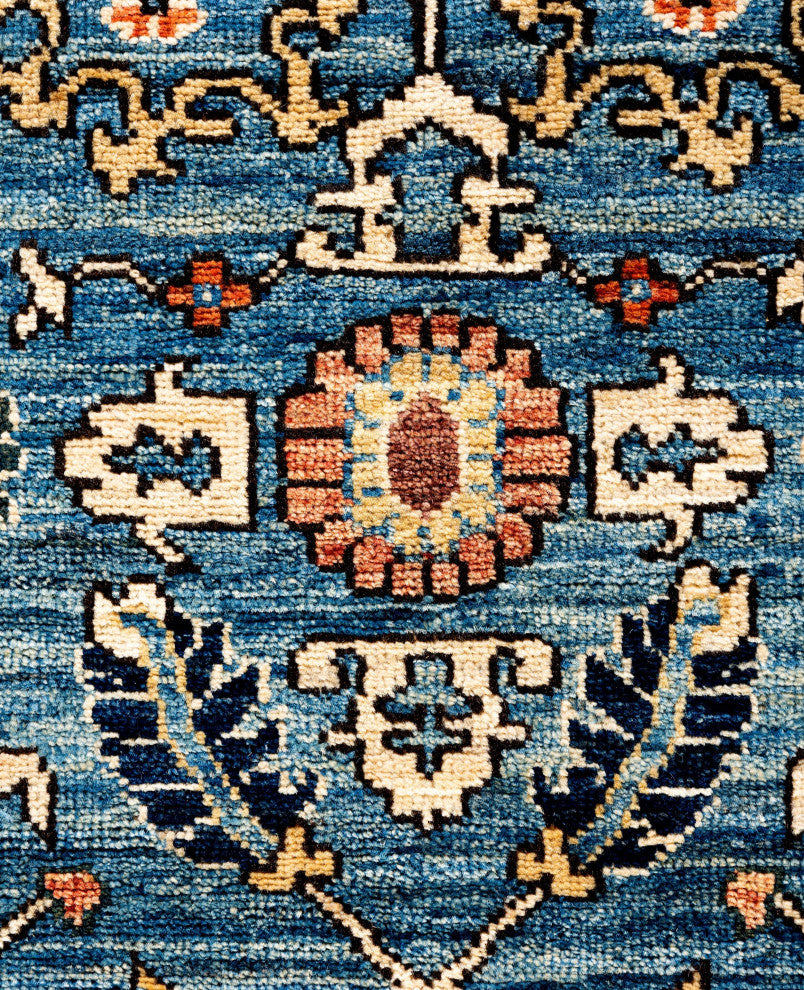 Serapi One-of-a-Kind Hand-Knotted Area Rug Light Blue, 2'7" x 9'5"