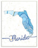 Stupell Industries Florida Agate Blue US State Design, 10 x 15