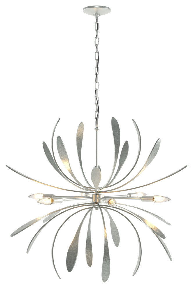 Dahlia Chandelier, Vintage Platinum Finish