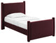 Rael Performance Velvet Twin Platform Bed, Mulberry