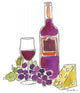 "Wine Time III" Digital Paper Print by Farida Zaman, 18"x22"