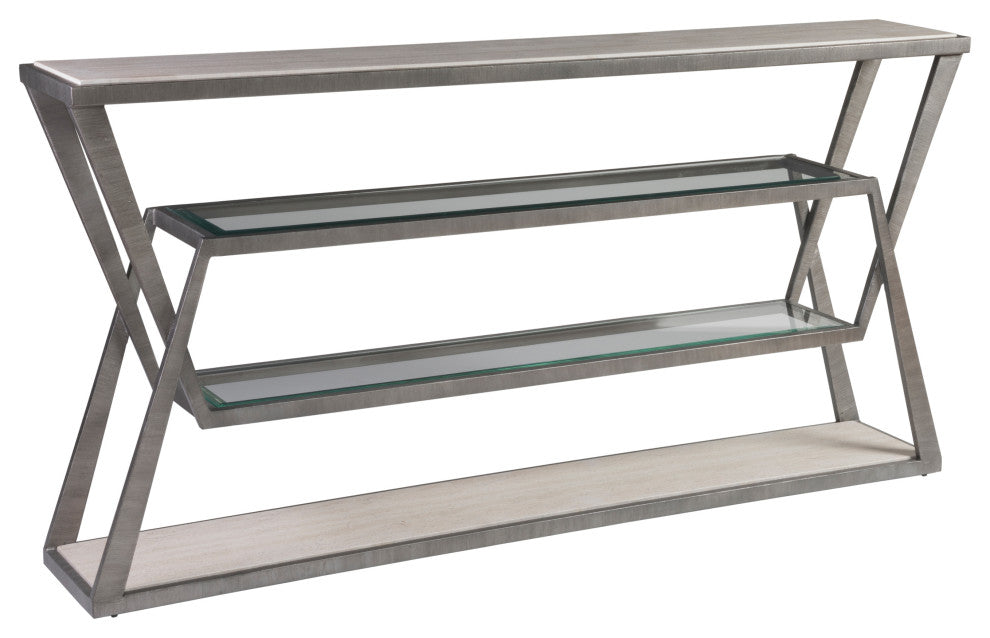 Adamo Silver Gray Console
