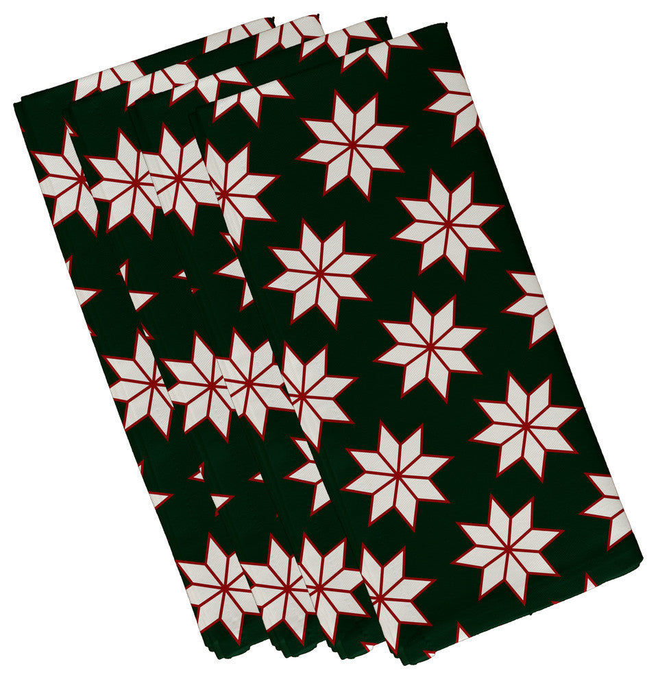 Decorative Holiday Napkin, Set of 4, Dark Green