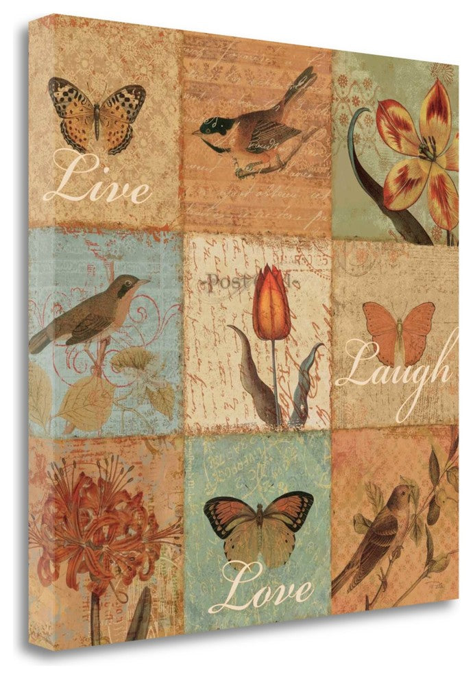 "Live Love And Laugh" By Alain Pelletier, Giclee Print on Gallery Wrap Canvas