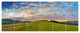 Green Evening Countryside, Landscape Canvas Art Print, 70"x28", 6 Panels