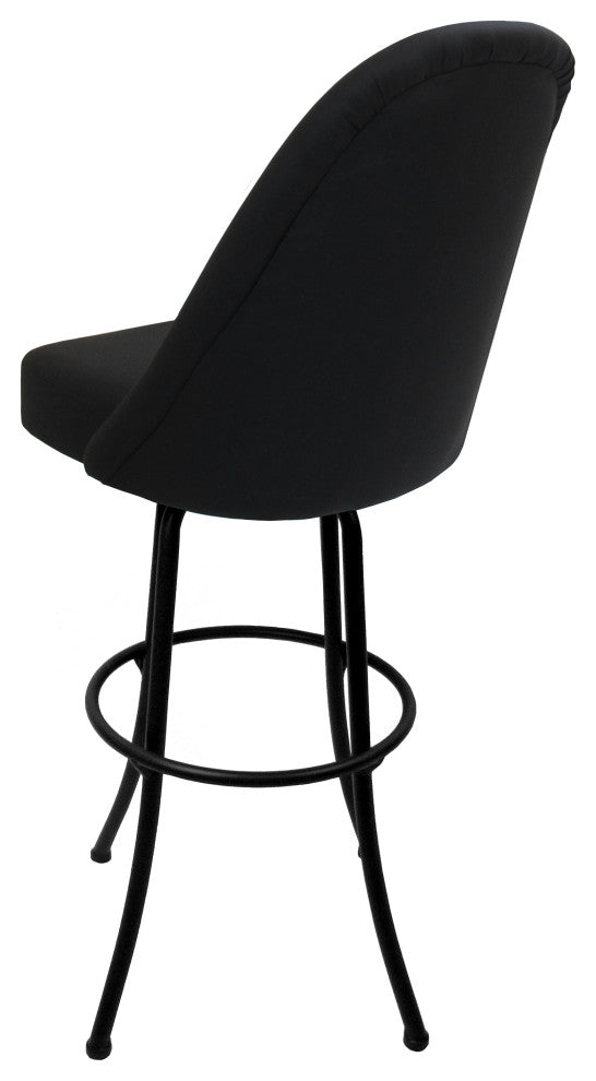 Swivel Counter 26" 30" Extra Tall 34" Metal Bar Stool M-235, Black Vinyl - Black