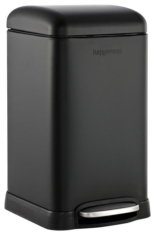 Betty Retro Mini 3.2-Gallon Step-Open Trash Can, Black