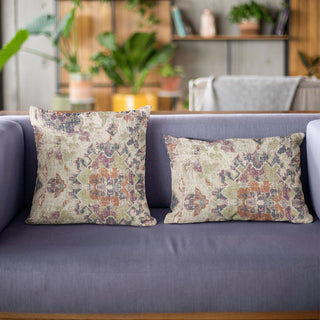 Plutus Multi-Color Mayan Damask Luxury Throw Pillow, 18"x18"