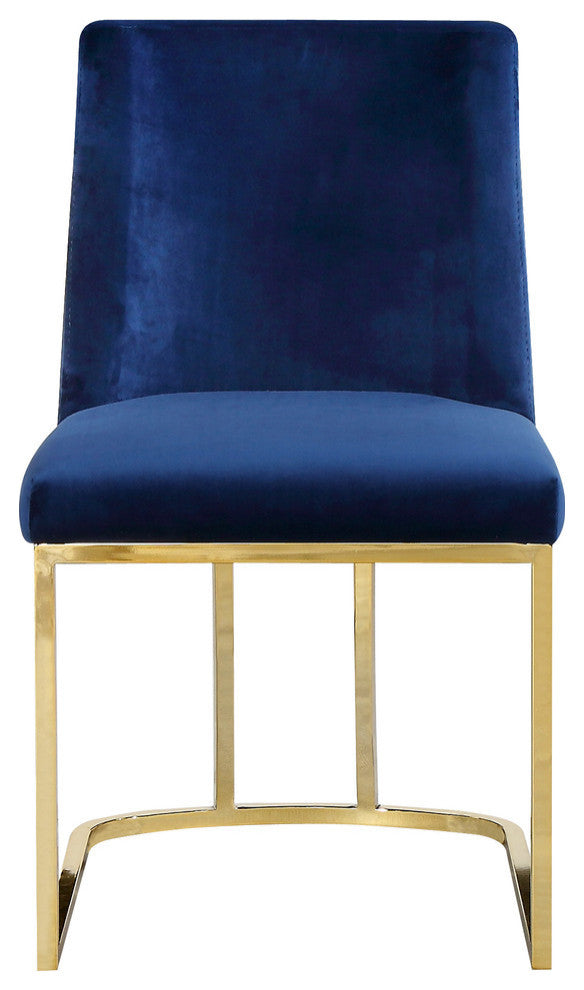 Heidi Velvet Dining Chairs, Set of 2, Navy