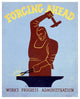 "Forging ahead Works Progress Administration" Print by Harry Herzog, 22"x26"