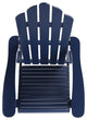 GDF Studio Cara Outdoor Foldable Acacia Wood Adirondack Chair, Blue Finish