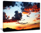 "Blazing Sky With Clouds Panorama" Extra Large Seascape Art Canvas, 40"x30"