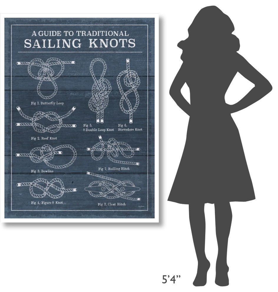 "Vintage Sailing Knots I" Digital Paper Print by Mary Urban, 38"x50"