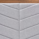 Lenna Mid-Century Twin Size Headboard, Light Gray