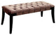 Furniture of America Dianne Contemporary Fabric Tufted Bench in Brown