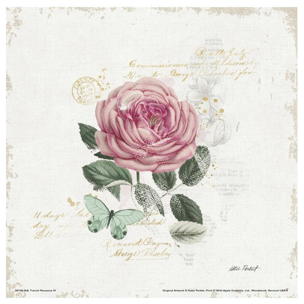 "French Romance IV" Digital Paper Print by Katie Pertiet, 26"x26"