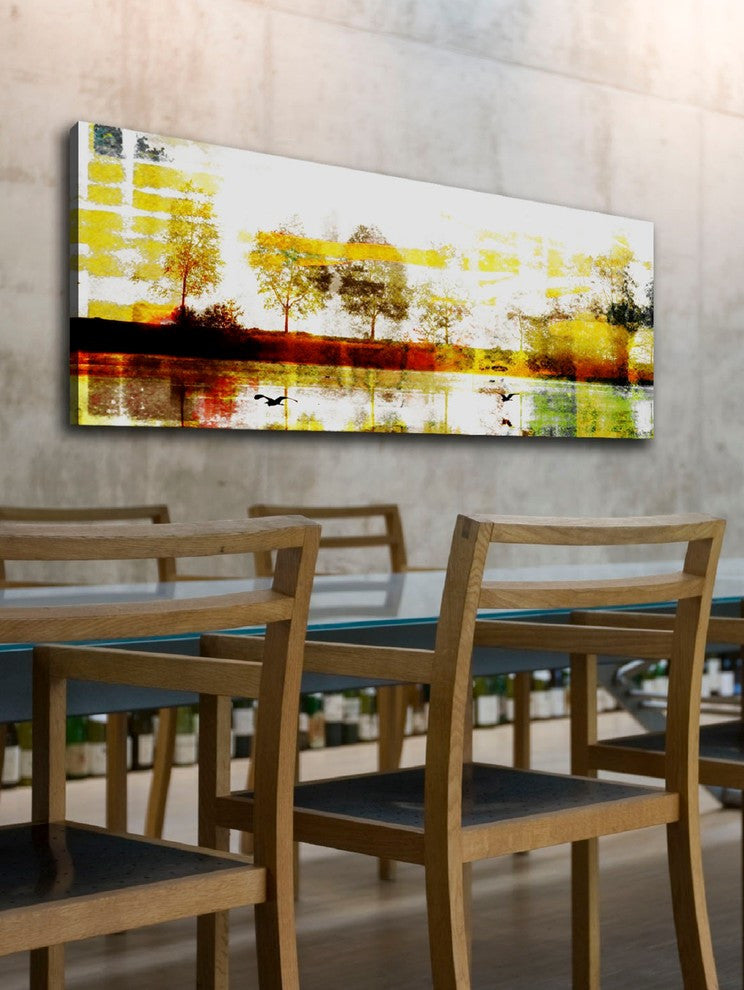 "Biscarrosse Lake" Fine Art Canvas Print, 24"x12"
