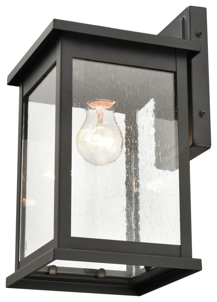 1 Light 7 in. Powder Coat Black Outdoor