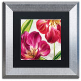 Color Bakery 'Open Arms I' Art, Silver Frame, Black Matte, 11"x11"