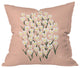 Joy Laforme Pansies in Pink and White Outdoor Throw Pillow, Medium